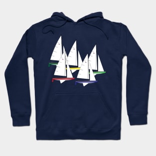 Hampton One Design Sailboats Racing Hoodie